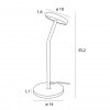 Nowoczesna Czarna Lampka Stołowa LED IBIZA T0061 MAXLIGHT